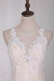 New Arrival Wedding Dresses Mermaid Scoop Lace With Applique Court