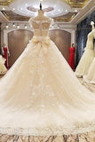 Hot Selling Wedding Dresses Tulle Lace Up With Beads And Handmade Flowers New