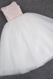 Flower Girl Dresses Scoop With Beading A Line