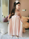 A-Line/Princess Chiffon Sequin Scoop Sleeveless Floor-Length Flower Girl Dresses TPP0007549